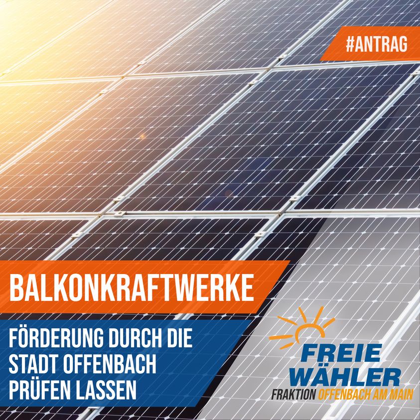Förderung von Balkonkraftwerken in Offenbach