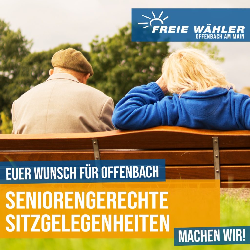 Seniorengerechte Sitzgelegenheiten